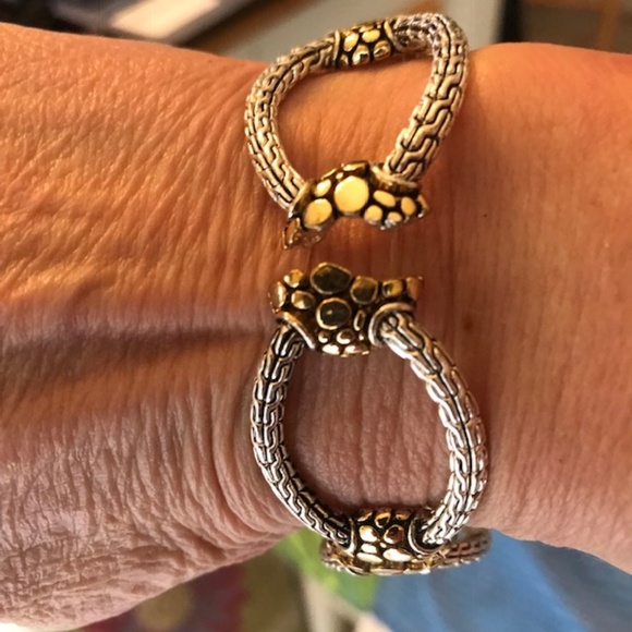 Open Cut Metal Stretch Bracelet Retro Never Worn - Picture 7 of 8